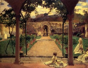 At Torre Galli: Ladies In A Garden, 1910