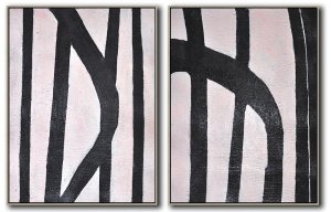 Set Of 2 Minimal Art - Black and White #SOTMA0B19