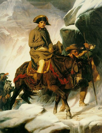 Napoleon Crossing The Alps, 1850 - Click Image to Close