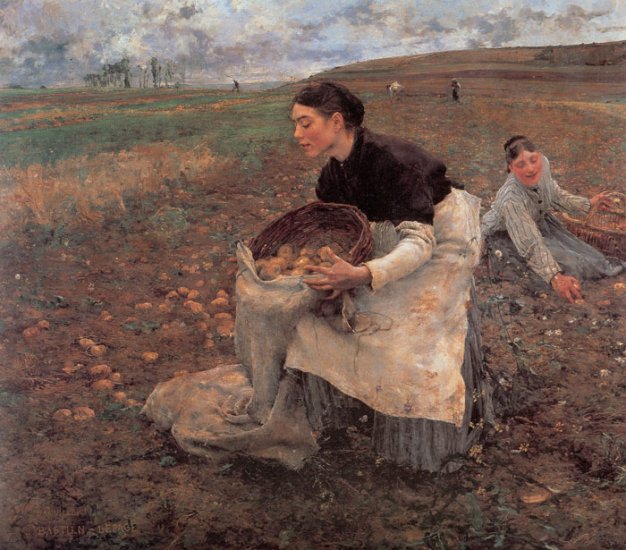 October: Gathering Potatoes,1879 - Click Image to Close