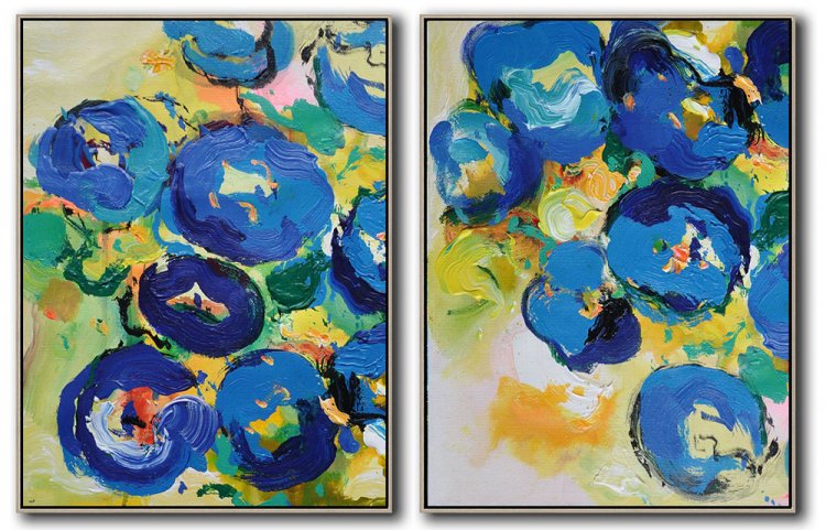 Set Of 2 Contemporary Art #SOTAC0A52 - Click Image to Close