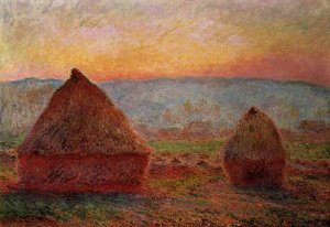 Grainstacks, Sunset , 1888