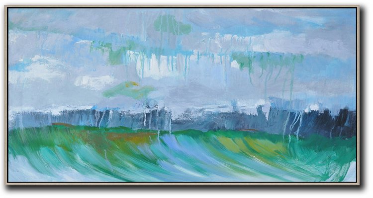 Panoramic Abstract Landscape Painting #ABPS0P10 - Click Image to Close