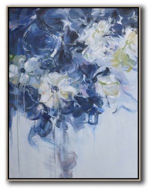 Vertical Abstract Flower Oil Painting #ABV0A5