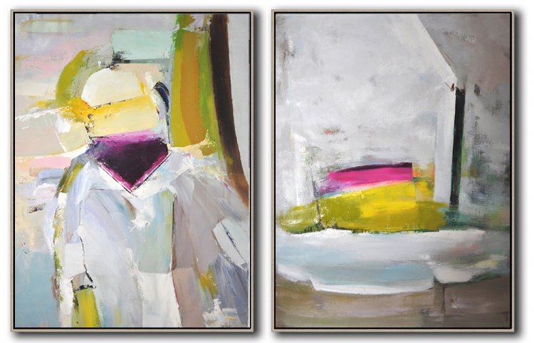 Set Of 2 Contemporary Art #SOTAC0A16 - Click Image to Close