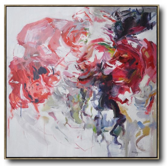 Abstract Flower Oil Painting #ABS0A18 - Click Image to Close