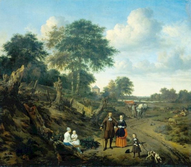 Family Portrait In A Landscape, 1667 - Click Image to Close