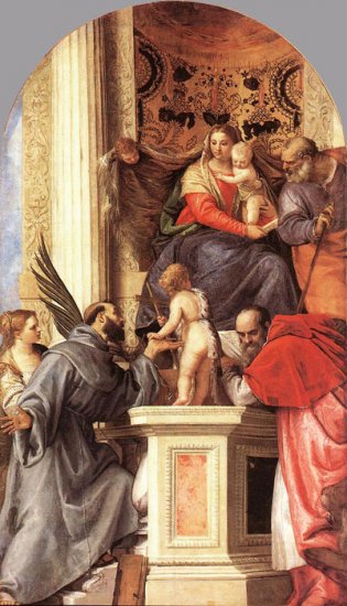 Madonna Enthroned With Saints, C.1562 - Click Image to Close