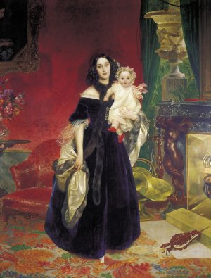 Portrait Of Maria Arkadevna Beck With Her Daughter, 1840