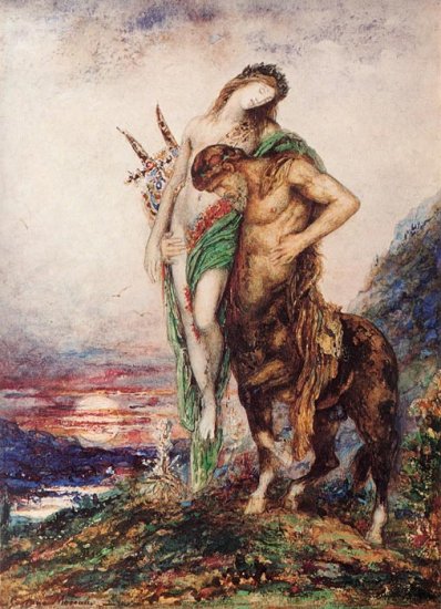 The Dead Poet Borne By A Centaur, C.1890 - Click Image to Close