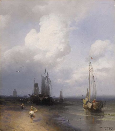 Dutch Coastal Scene - Click Image to Close