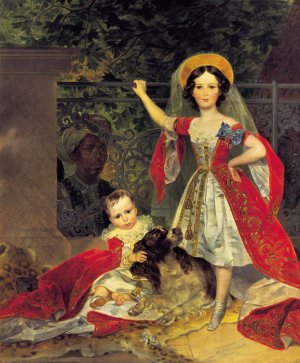 Children Volkonski And An Arab, 1843