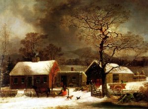 Winter Scene In New Haven , 1858