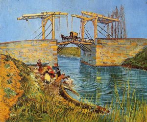 The Langlois Bridge At Arles With Women Washing, 1888