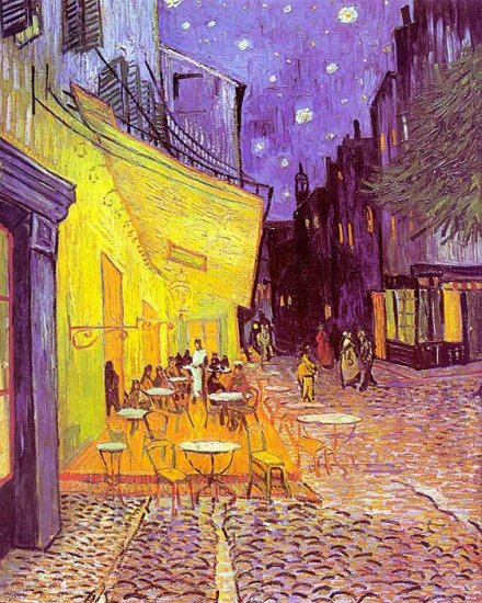 Cafe Terrace At Night, 1888 - Click Image to Close