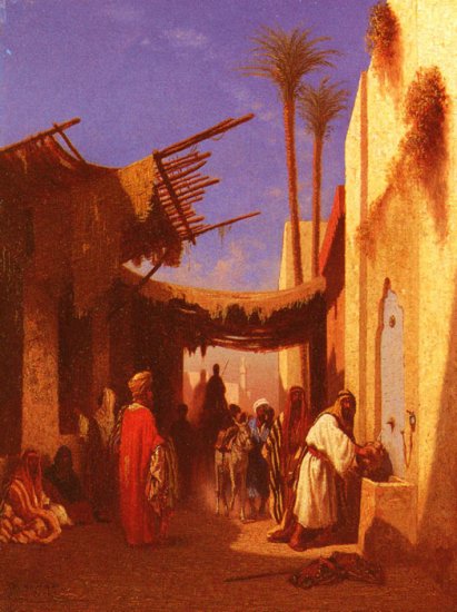 Street In Damascus And Street In Cairo: A Pair Of Painting (Pic 1) - Click Image to Close