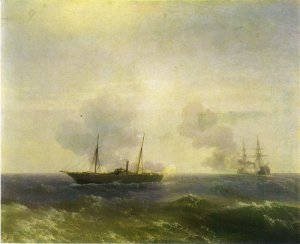 Action Between The Vesta And The Turkish Fetkhi-Bulent, 1877