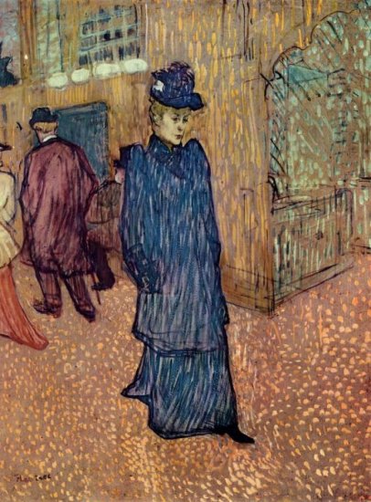 Lautrec Oil Paintings - Jane Avril Leaving The Moulin Rouge - Click Image to Close