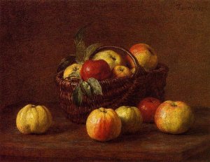 Apples In A Basket On A Table, , 1888