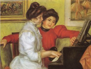 Yvonne And Christine Lerolle Playing The Piano, 1897