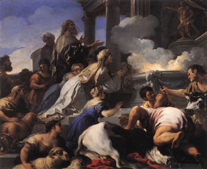 Psyche's Parents Offering Sacrifice To Apollo, 1692-1702 - Click Image to Close