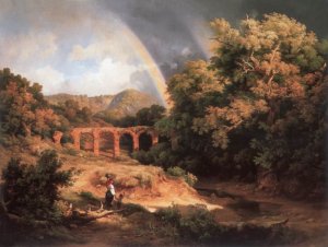 Italian Landscape With Viaduct And Rainbow, 1838