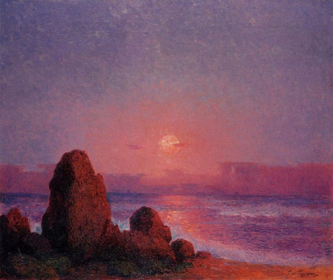 Sunset Of The Breton Coast - Click Image to Close