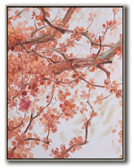 Vertical Abstract Flower Oil Painting #ABV0A23 - Click Image to Close