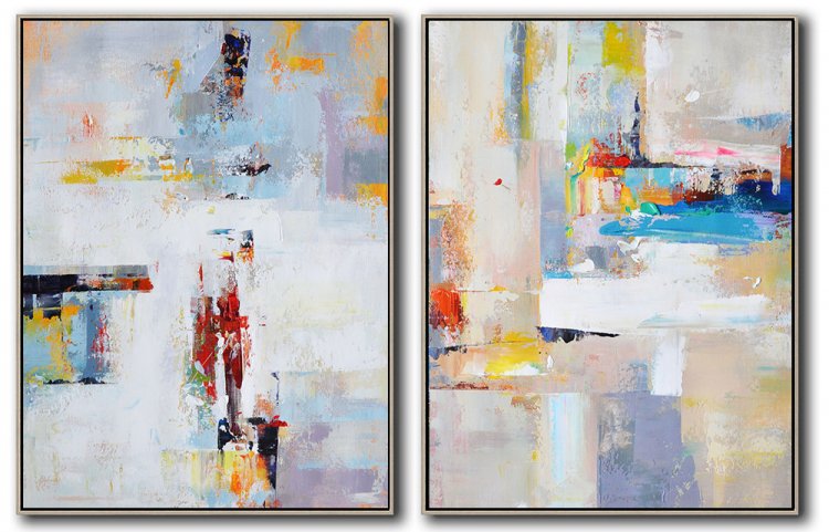 Set Of 2 Contemporary Art #SOTAC0A9 - Click Image to Close