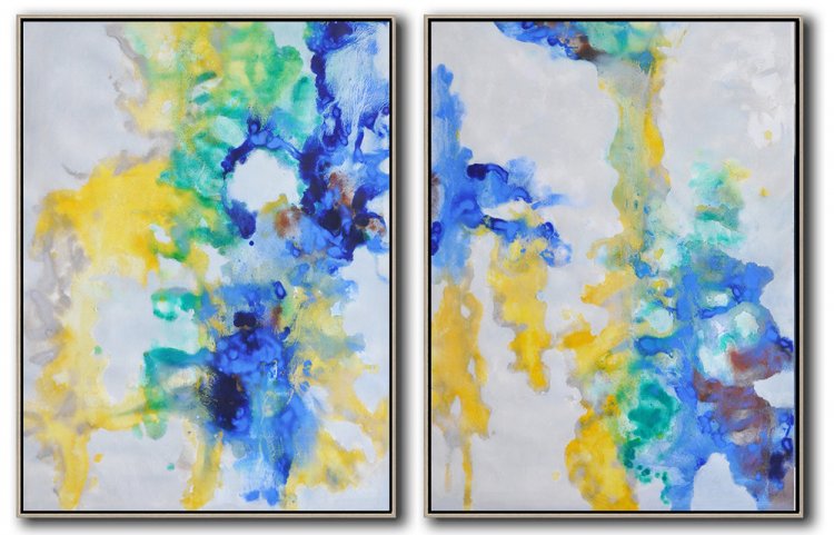 Set Of 2 Contemporary Art #SOTAC0A44 - Click Image to Close