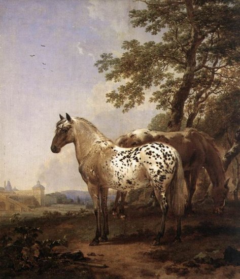 Landscape With Two Horses - Click Image to Close