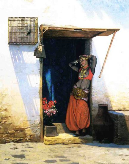 Woman From Cairo At Her Door , 1887 - Click Image to Close