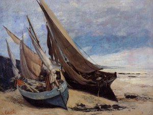 Fishing Boats On The Deauville Beach, 1866