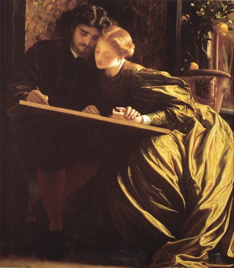 Oil Painting Reproduction Of Leighton- The Painter's Honeymoon - Click Image to Close