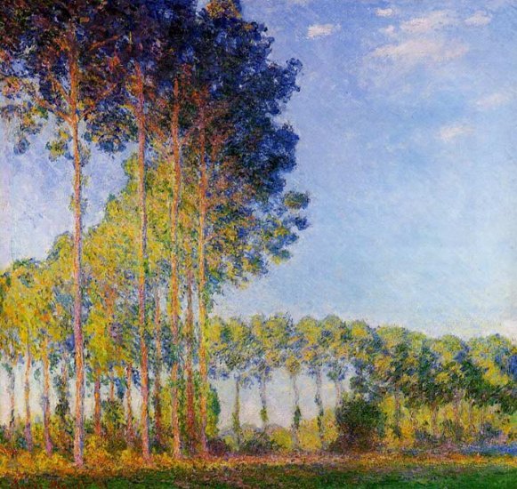 Poplars On The Banks Of The River Epte, Seen From The Marsh , 1891 - Click Image to Close