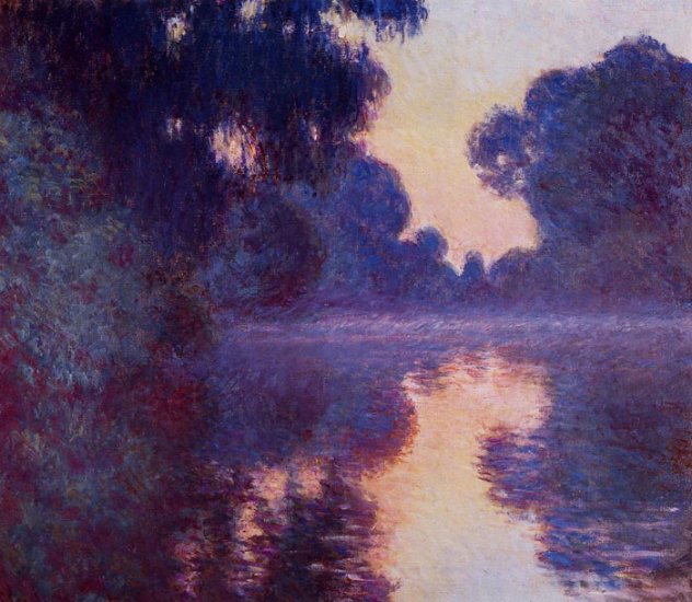 Arm Of The Seine Near Giverny At Sunrise , 1897 - Click Image to Close