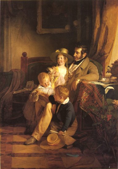 Rudolf Von Arthaber With His Children - Click Image to Close