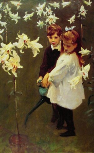 Garden - Study Of The Vickers Children,c.1884