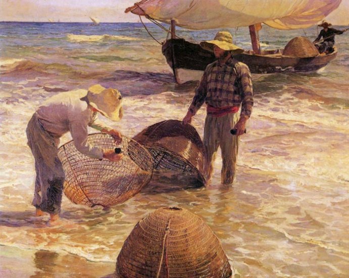 Pescadores Valencianos [Valencian Fisherman], 1895 - Click Image to Close