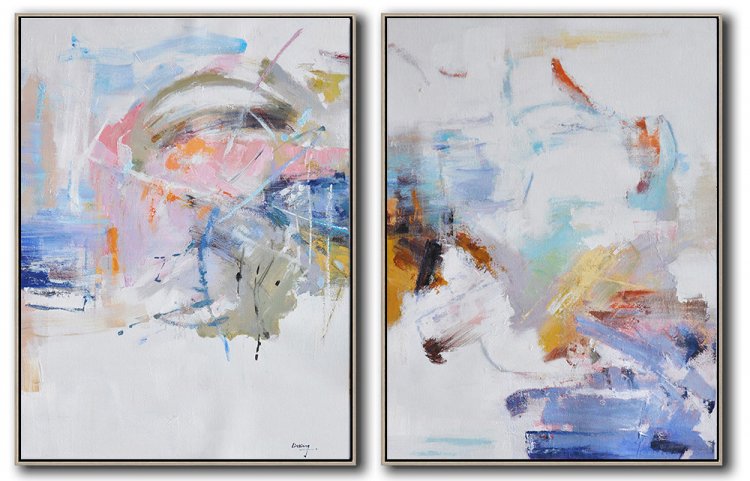 Set Of 2 Contemporary Art #SOTAC0A49 - Click Image to Close