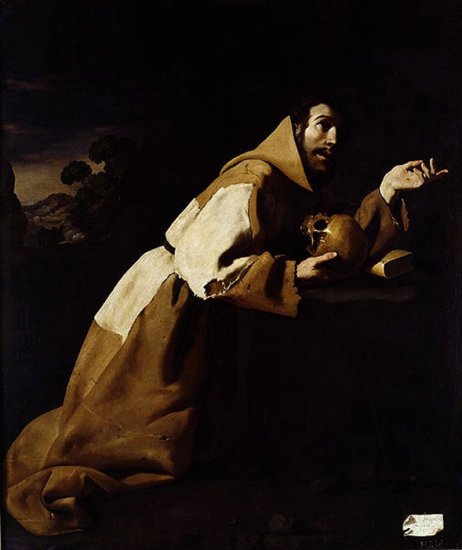 Zurbaran - St. Francis In Meditation - Click Image to Close