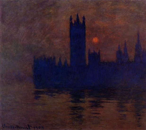 Houses Of Parliament, Sunset , 1900 - Click Image to Close