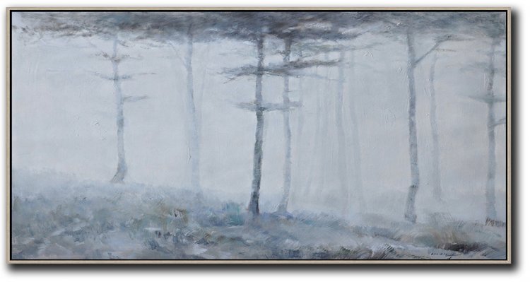 Panoramic Abstract Landscape Painting #ABPS0P20 - Click Image to Close