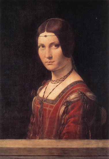 Lady From The Court Of Milan, La Belle Ferronniere, C.1490 - Click Image to Close