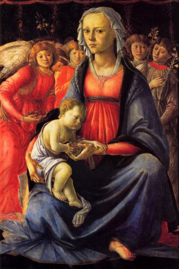 The Virgin And Child With Five Angels - Click Image to Close