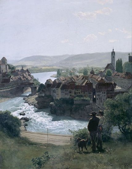 Der Rhein Bei Laufenburg , 1870 - Click Image to Close