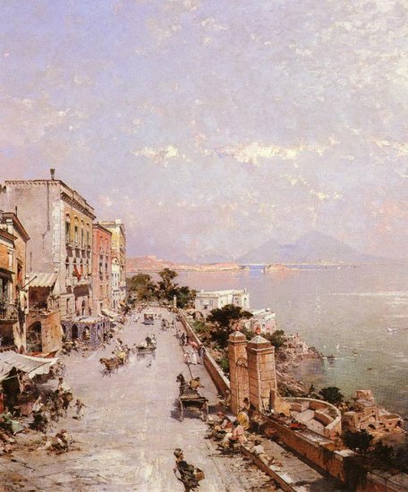 A View Of Posilippo, Naples - Click Image to Close