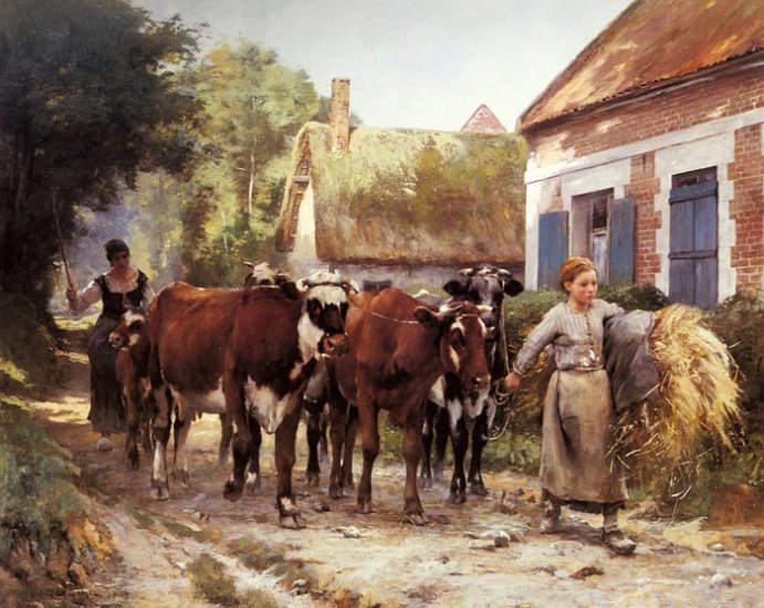 Returning From The Fields, 1895 - Click Image to Close