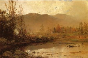 Mountain Lake In Autumn , 1883