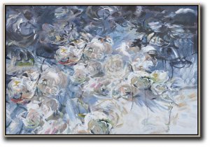 Horizontal Abstract Flower Painting #ABH0A28